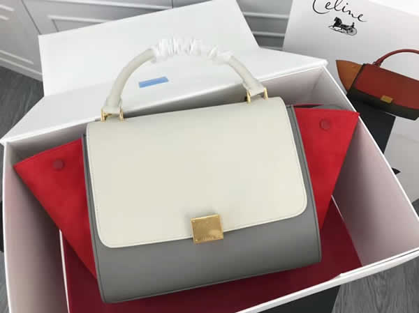 Replica Fashion Celine Swing Bag Trapeze Leather Shoulder Bags Color Matching